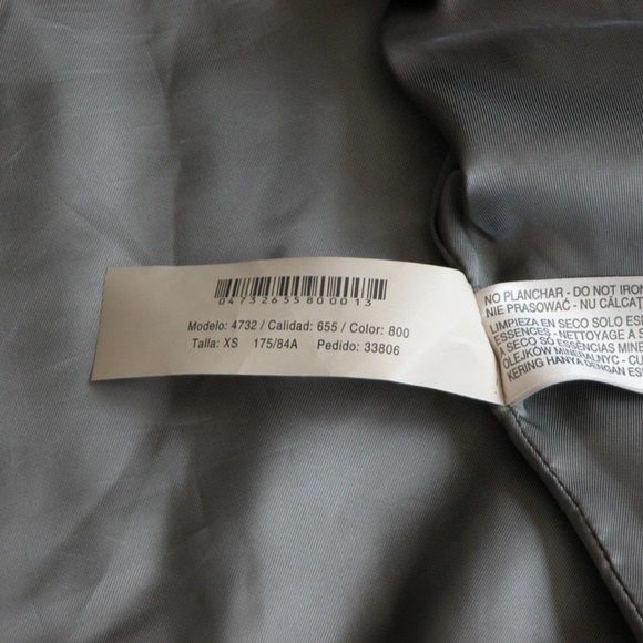 Massimo Dutti Black Leather Moto Jacket XS - Picture 6 of 8